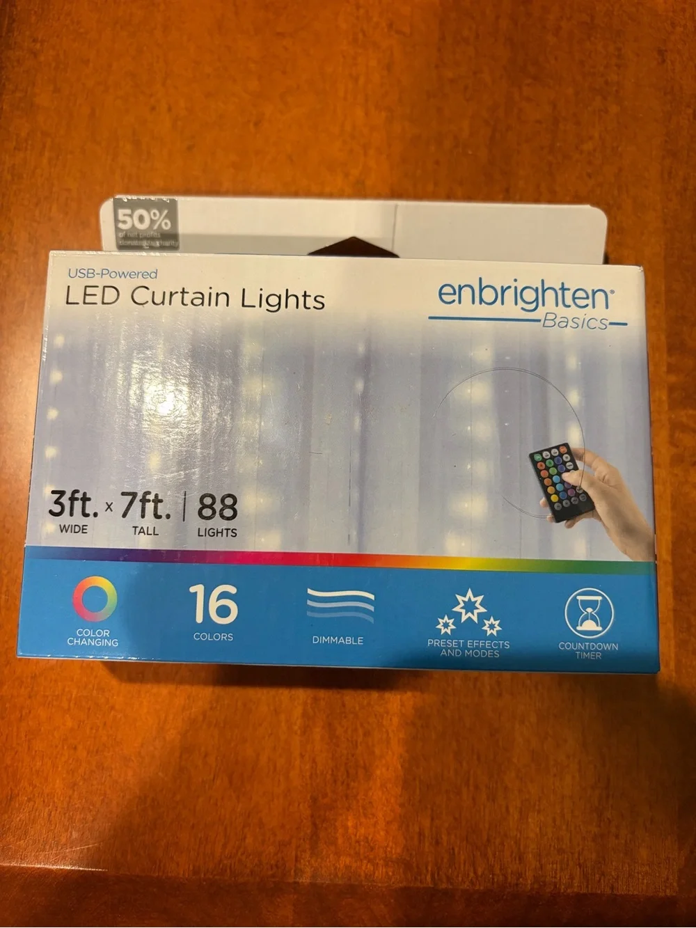 LED Curtain Lights (White, 3ft x 7ft)